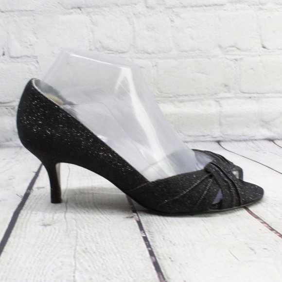 Nina Shoes - NINA New York Glittered Fabric Pointed Toe Shoes 7